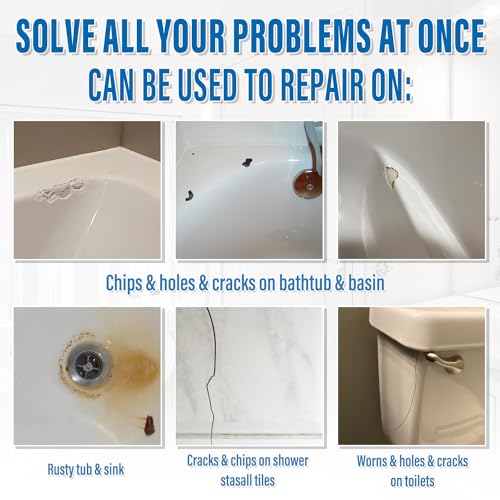 Cracked Porcelain Sink Repair Kit (White), Cracked Tub Repair Kit White