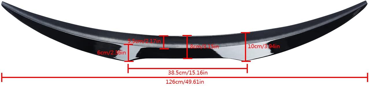 NINTE Rear Spoiler for 2016-2022 Chevrolet Malibu Factory Style ABS Gloss Black Painted Rear Tail Trunk Spoiler Wing Lip