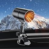 Car Heater, Portable Car Heater 12V 150W Plug-in Cigarette Lighter Car Heaters, 2 in 1 Heating & Cooling, Car Windshield Defroster Demister with Brackets, Fast Heating Defogger