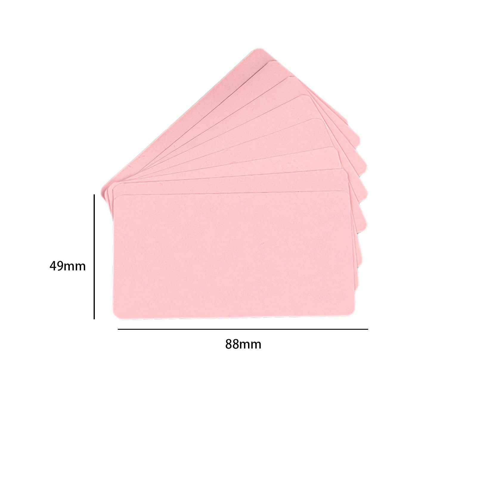 Leliafleury 100Pcs Blank Business Cards Pink Message Cards Blank Flash Cards Craft Words Cards for Learning Study, DIY, Memory Note - Image 2