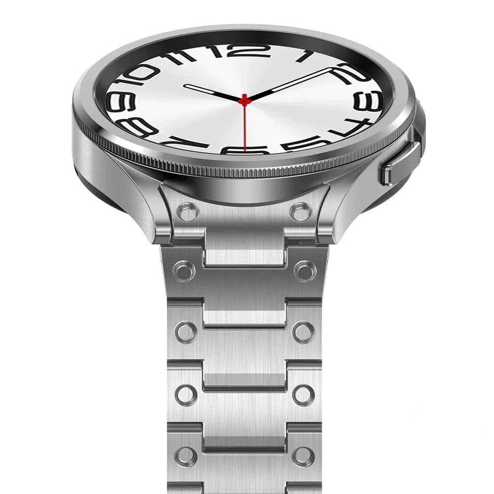 Correa de acero inoxidable Galaxy Watch 6 con diseño curvo premium sin espacios 3