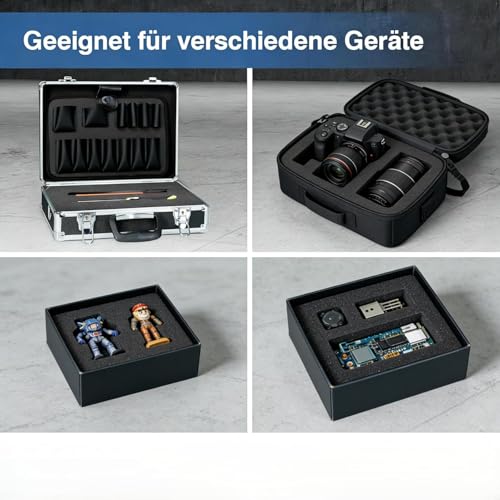 2 Stück Schaumstoff Zuschnitt 400 x 300 mm Vielseitige Schaumstoffeinlage für Werkzeug- und Kamerakoffer,Werkzeugeinlage zum selbst zuschneiden Höhe 40mm