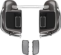 Vista 75 de Moto Onfire River Rock Gray (brillante) carenados inferiores aptos para H-D Touring Street Road King Glide FLTR 2014-2023, kits de calentadores