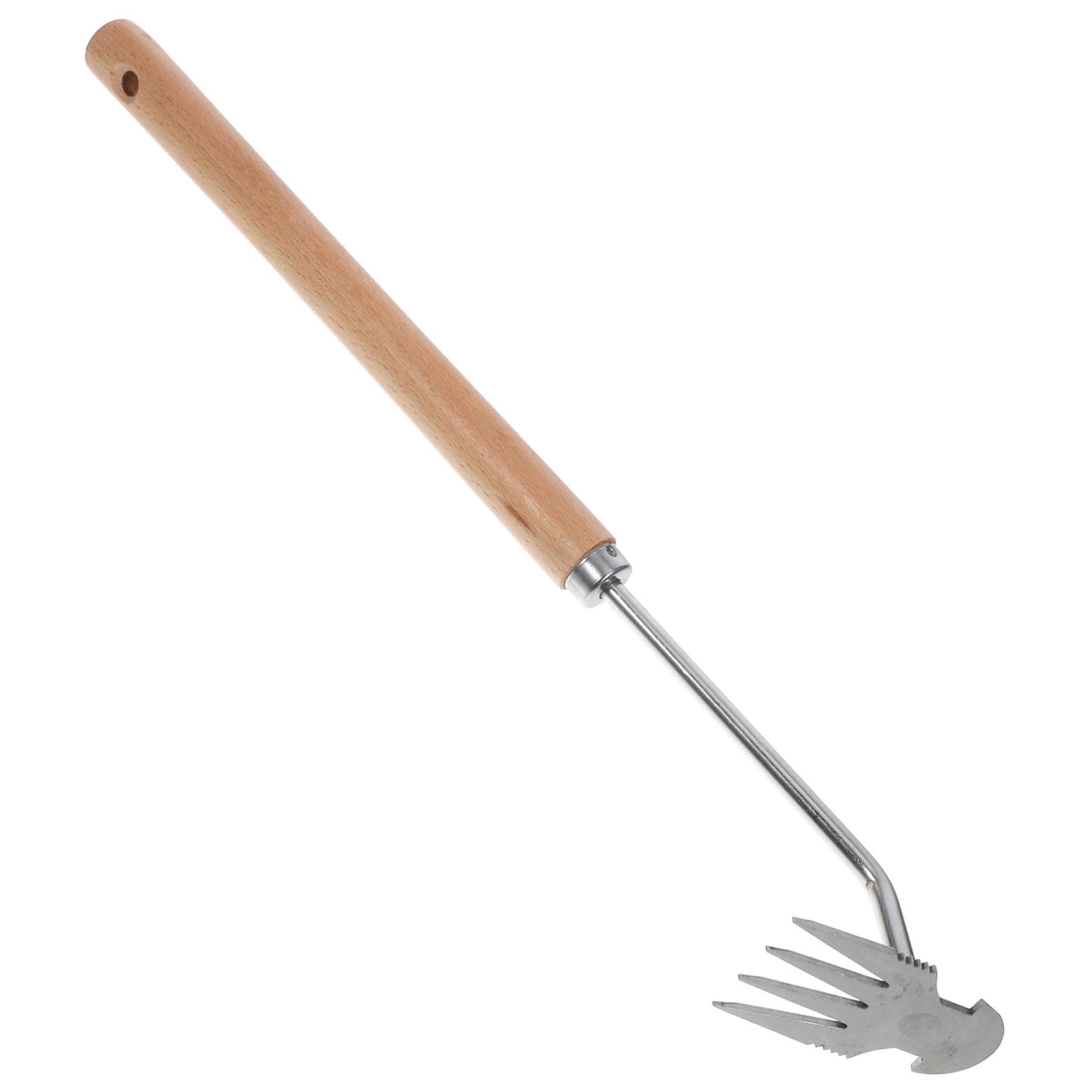 BESPORTBLE 3pezzi Estirpatore Manuale Professionale Acciaio Inossidabile per Giardinaggio Strumento Ergonomico per Rimozione Erbacce con Manico per Cortili e Giardini
