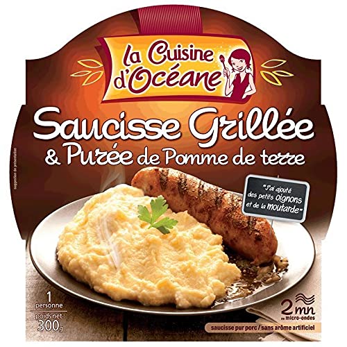 LA CUISINE D OCEANE - Saucisse Grillée Et Purée 300G - Lot De 4 - Offre Special