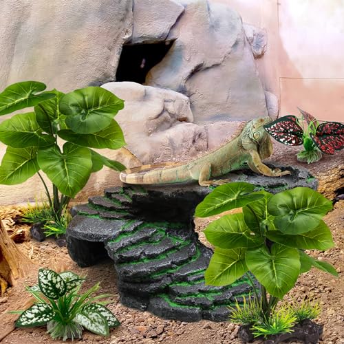 image for Moonorange Reptile Artificial Plants, Terrarium Plants Decorations Sup