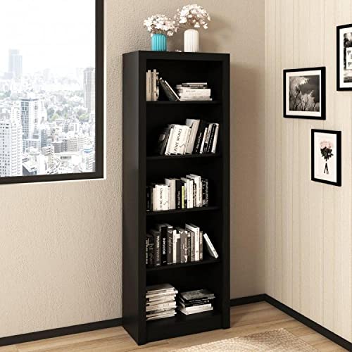 Conjunto Home Office 4 peças com 1 Escrivaninha em L, 2 Estantes e 1 Balcão Espresso Móveis