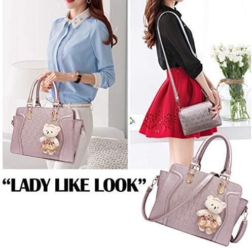 Pahajim Handbags for Women,Ladies Handbag Set Top Handle Bags 4 Pieces Set in PU Leather,Tote Bag Shoulder Bag Clutch Bag and Purse Sets for Shopping Work Travel Gift