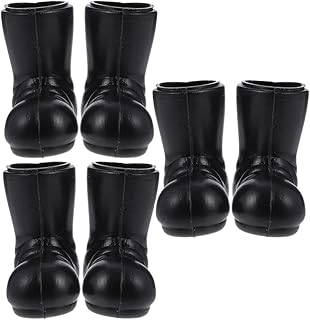 Miniature Boots 3 Pairs Mini Santa Claus Shoes Boots, Black Mini Christmas Santa Boots Dollhouse Miniature Santa Boots for Crafts Christmas Dollhouse Decorations