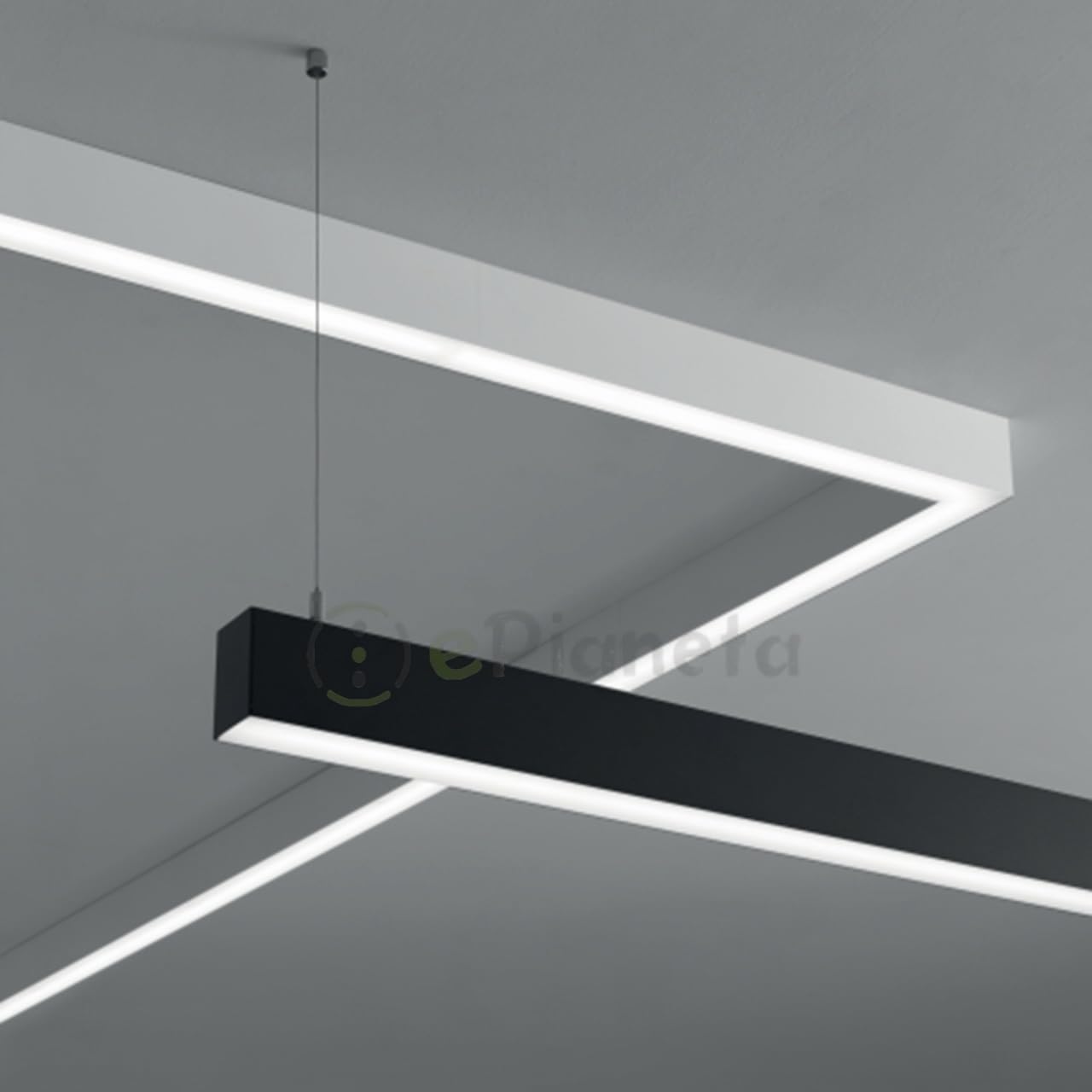 TOT ELECTRIC Plafoniera led lineare 40W 120cm collegabile modulabile lampada da soffitto Bianco luce bianca naturale calda per ufficio casa