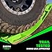 Rhino USA Off-Road Recovery Traction Boards - 2 Pack Ultimate Tire Traction Mountable Mats for 4X4 Vehicles in Sand, Mud & Snow. Heavy Duty Zipper Carry Bag and Leashes Included - (Green)