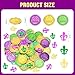 AUGSUN Mardi Gras Coins and Mardi Gras Confetti Decorations, 60 Pieces Gold Green Purple Coins Plastic Carnival Coins Bulk for Mardi Gras Table Centerpiece Parade Party Supplies Favors
