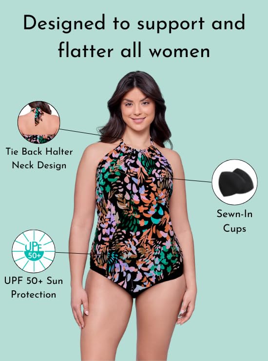 Aqua Green Women's Halter Neck Tankini4