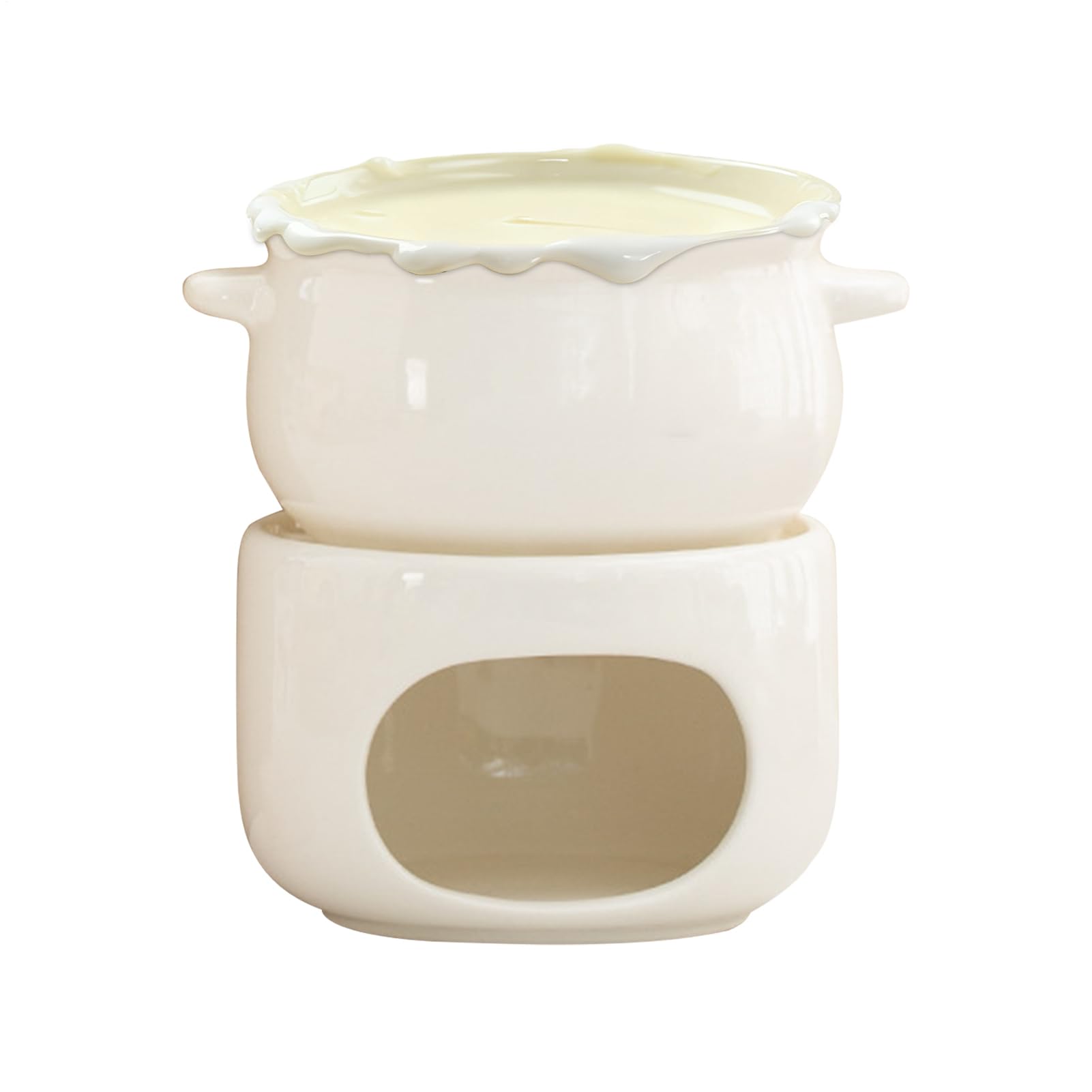 Chocolate Fondue Cup - Non-Stick | Ceramic Warmer Pot with Resilient Finish Sleek for Cheese, Marshmallow, Dipping, Dessert, Beverage, Wedding, Party, Birthday and Professional Use — view 12