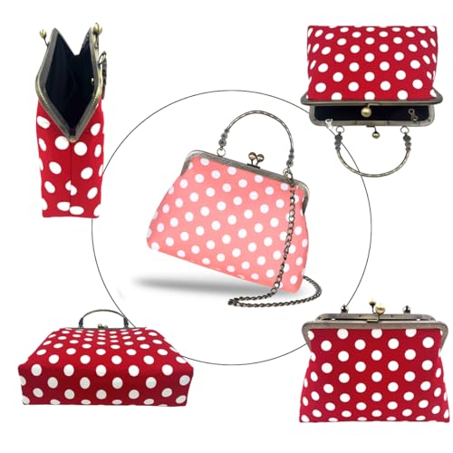 Image of Evening Bag Vintage Purse Kiss Lock Purses and Handbags for Women Formal