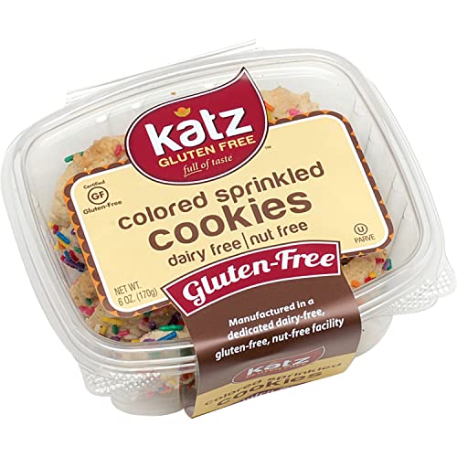 Katz Gluten-Free Colored Sprinkle Cookies | Dairy, Nut and Gluten-Free | Kosher (1 Pack, 6 Ounce)