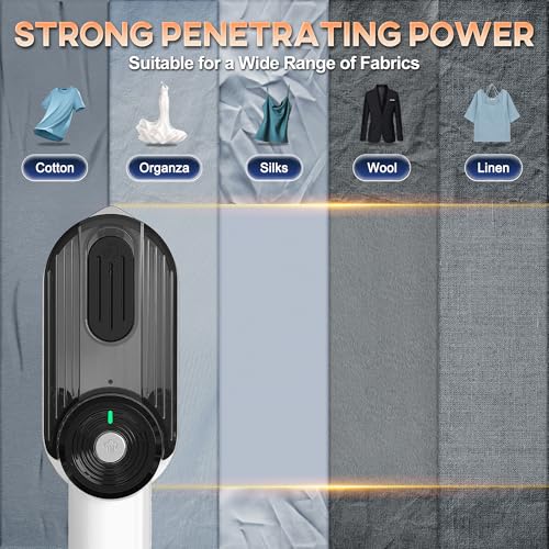 Travel Steamer for Clothes Small Iron - 1000W Portable Steamer & Mini Iron,10s Fast Heat, Handheld Mini Steamer with 8FT Cord, Foldable Handle, Travel, College Dorm & Home Essentials (White) by Quuejenl - Image 8