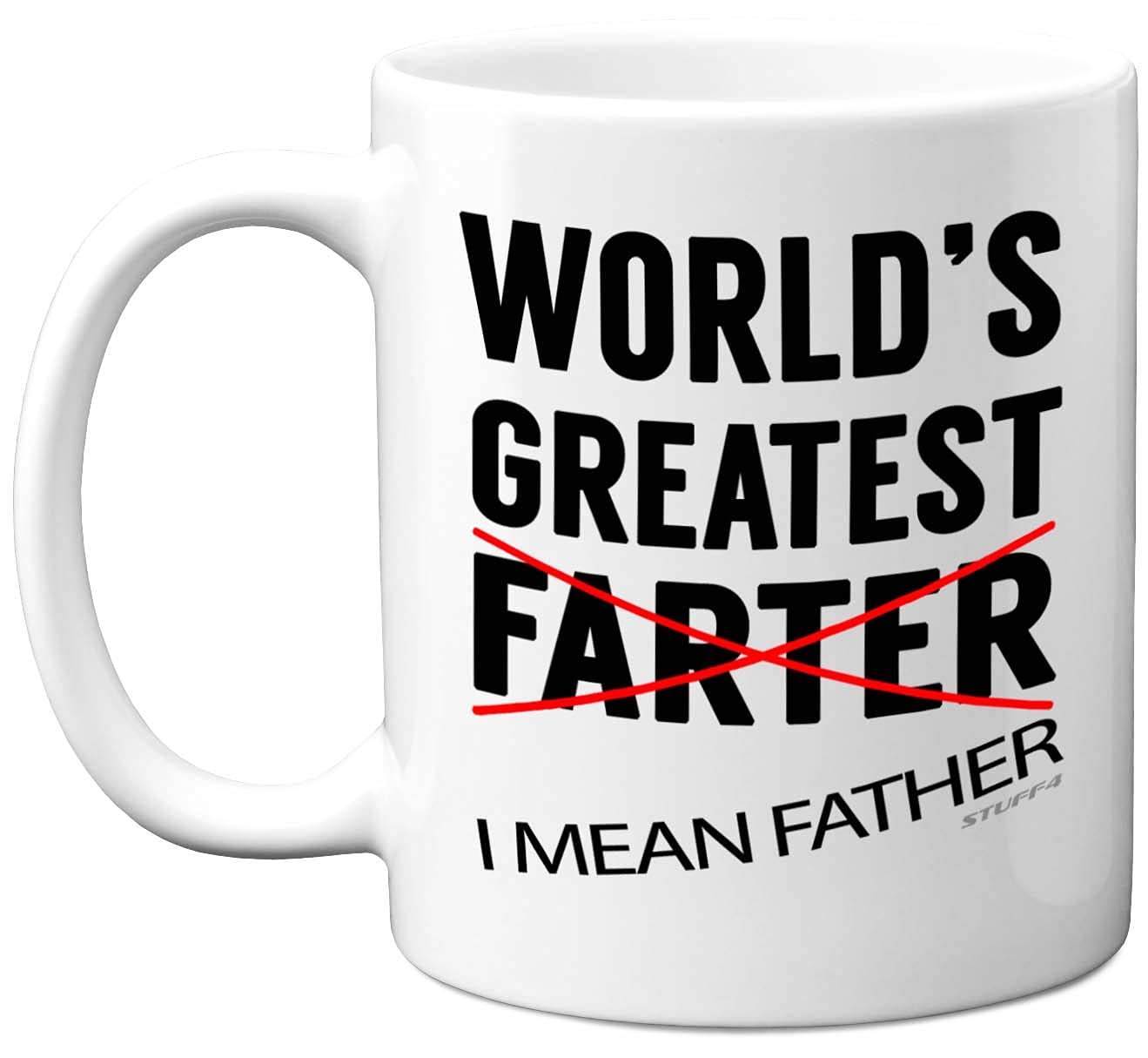 Stuff4 Fathers Day Novelty Funny Mug, Greatest Farter Mug, Birthday Gifts for Dad, 11oz Ceramic Dishwasher Safe Daddy Birthday Gifts, Hug in a for Dad on His from Son Daughter