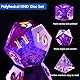 ORUZA Polyedrische Harz Würfel, DND Würfel Set, Harz Scharfe Kante Würfel Polyedrische für Dungeons and Dragons RPG MTG Pathfinder Rollenspiel Würfel Set