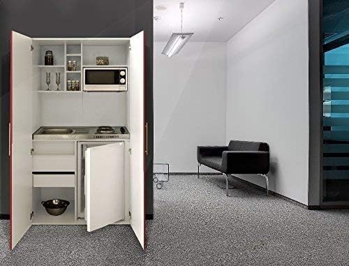 Respekta Mini Office Kitchen with Red Front