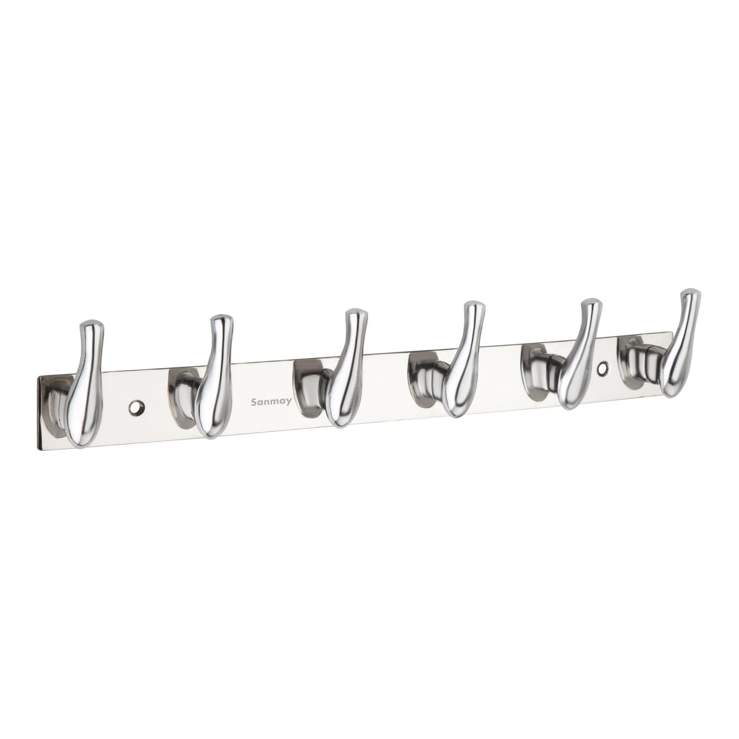 Sanmay Stainless Steel Fish-Type Cloth Hook Hanger | Wall Mounted Hook Rail | Towel Hooks | Wall Hanger | Khunti - 6 Leg (B0CZH6VX5P) Amazon Price History, Amazon Price Tracker