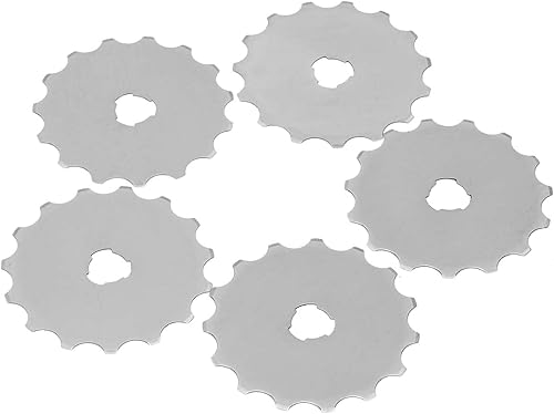 Miniatura 7 de Watris Veiyi Cuchillas de corte rotativas de 1.77 pulgadas, 5 cuchillas de repuesto rotativas perforadoras, herramienta de borde de hoja ancha para