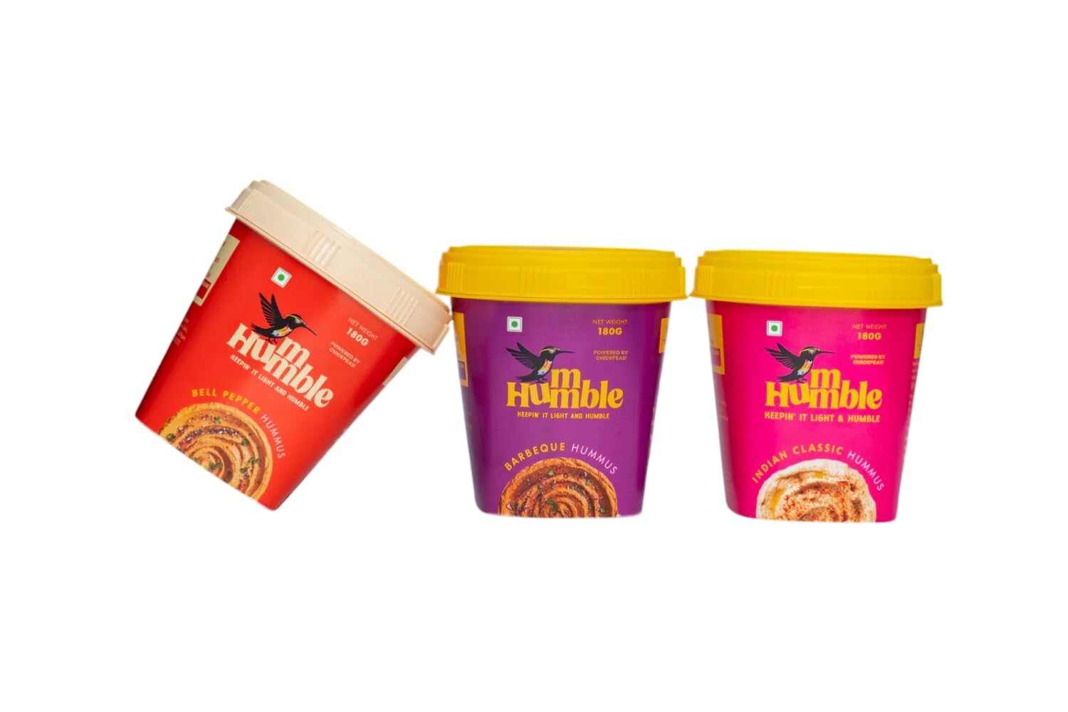Hummble Starter Spread Hummus Combo Pack | 3 x 180g Tubs | Indian Classic, Bell Pepper & Tandoori Flavours | Creamy Chickpea Dips & Spreads | Ready to Eat Snack Assortment | Vegetarian Collection-picture-25