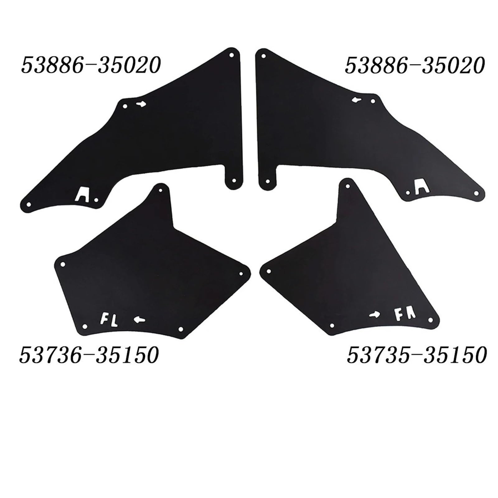 Pare-boue pour Toyota Land Cruiser Prado J120 J150 2003-2020 LC3 LC4 LC5