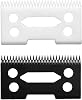 Professional Hair Clipper Replacement Ceramic Blades, 2 Holes Precision Adjustable Hair Clipper Parts Blade for Wahl Clippers, Wahl 5-Star Senior, Magic Clip