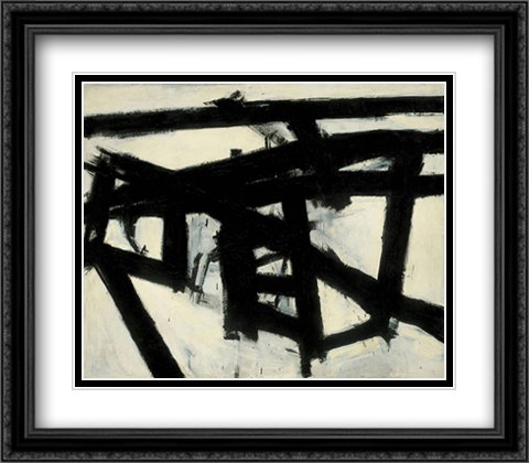 Amazon.com: Mahoning 2X Matted 31x28 Large Black Ornate Framed Art