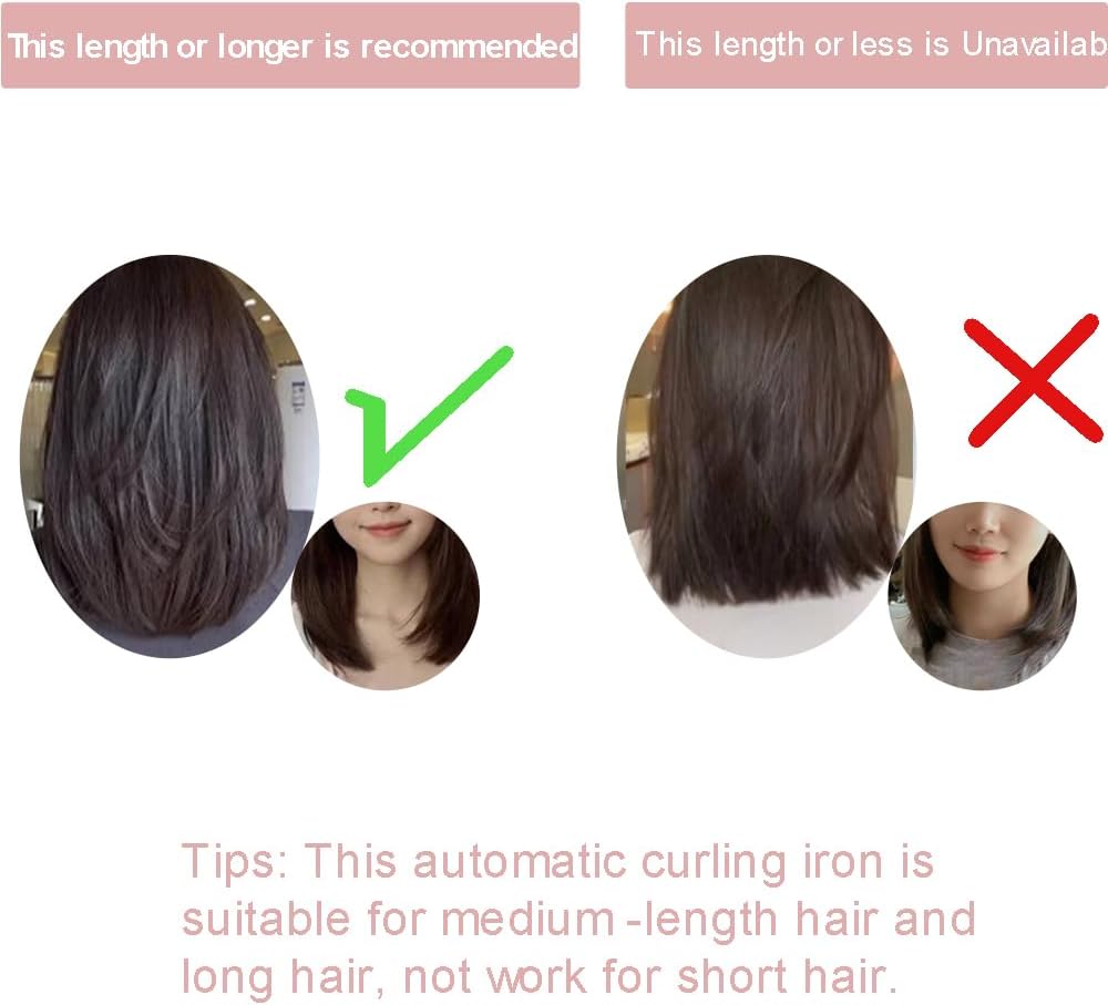 VAV Automatic Curling Iron Rotating Hair Curler for Long/Medium Hair, 1.25" Curling Wand Large Barrel for Hair Styling,Anti-Tangle RotatingTangle-Free & Safe Design Easy to Use for Beginners