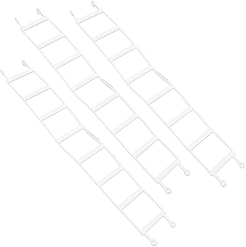 Juego de 3 escaleras flexibles blancas para figuras de acción de lucha libre