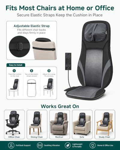 Image of Snailax Shiatsu Back Massager, Massage Chair Full Body