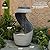 Sunlinua 37" Tall S-Shaped Outdoor Waterfall Fountain – Rainfall Water Fountain for Garden, Patio or Backyard Decor, Floor-Standing Resin Garden Fountains Water Feature with Flat Top for Plant Display