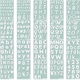 YNAK ステンシルシート アルファベット 大 数字 均等 テンプレート ステンシルプレート 型 メッセージ ジャーナルカード DIY 制作 26cm×18cm 20枚 セット (特殊フォント)