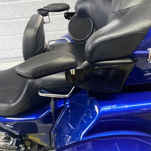 Reposabrazos con portavasos ajustable para Harley Touring miniatura 4