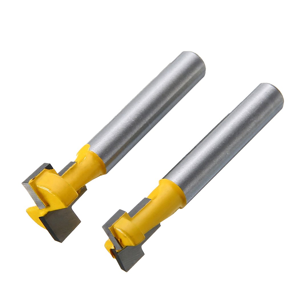 MagiDeal 2Pieces TSlot Cutter Router Bit for 3/8'' & 1/2'' Hex Bolt