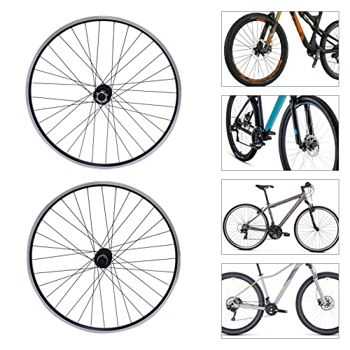 Bike Wheelset, 27.5 inch Bicycle Front Rear Wheels Disc Brake Freewheel Hub 7/8/9/10/11/12 Speed (27.5 inch Black)