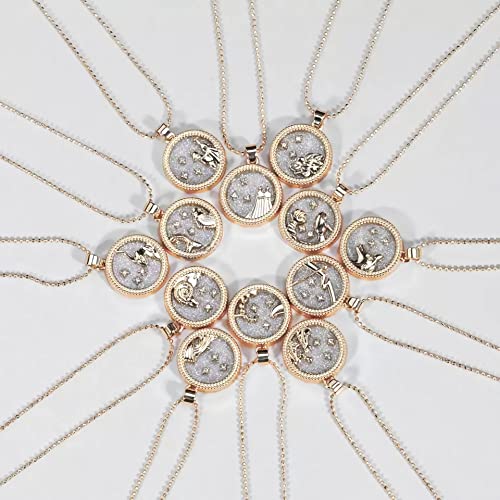 Gold Star Sign Coin Charm Pendant Chain Necklace – Day – Libra (23rd September - 23rd October) - Zodiac Constellation Horoscope Celestial Astrology Jewellery - Women Men Gift - Image 3