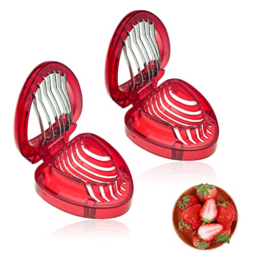 Stainless Strawberry Slicer Fruit Cutter Set (2 Pack)