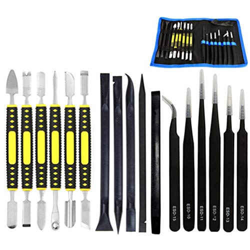 Kit de ferramentas para reparos eletrônicos 17 em 1 Uonlytech, ferramentas de abertura com duas extr