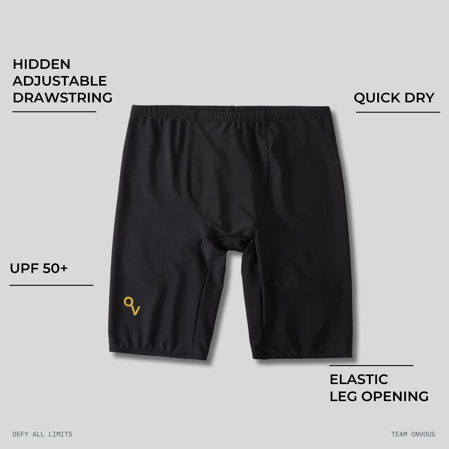 Onvous Short de bain pour homme | Jammer de maillot de bain athlétique pour homme | Jammer pour la natation pour homme | Taille 28-38