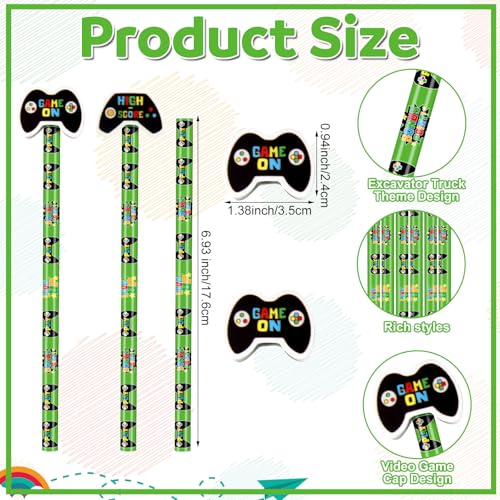 Set de papelería temática videojuegos 72 piezas miniatura 2