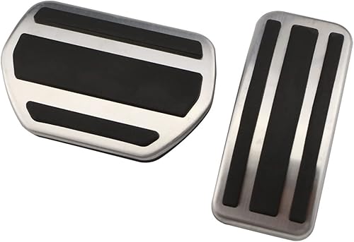 jfqm - Almohadillas de pedales de coche de acero inoxidable para Peugeot 207 301 307 208 2008 308 408 apto para Citroen C3 C4 apto para piezas DS 3