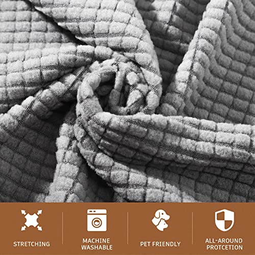 Besportble Chair Arm Protectors Sofa Armrest Cover Stretch Armchair Slipcover Protector Elastic Home Office Recliner Couch Loveseat Protective Cloth 2Pcs (Light Grey) #TOP5