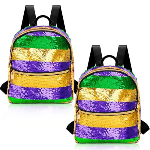 Sac à dos à paillettes Mardi Gras réglable pour ne plus perdre vos affaires pendant le carnaval