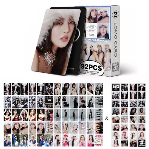 QKDEYTWTR Packung Mit 60 Stück Fotokarten Kpop-Postkarten Und 32 Stück Aufklebern 92 Stück K-Pop-Fotokarten-Sammlungen Blink/F