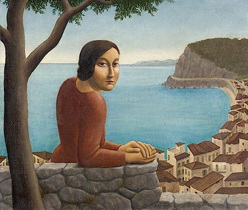 Impression d'affiches Toile Fille dans la baie du sud Georg Schrimpf Portrait 60x90