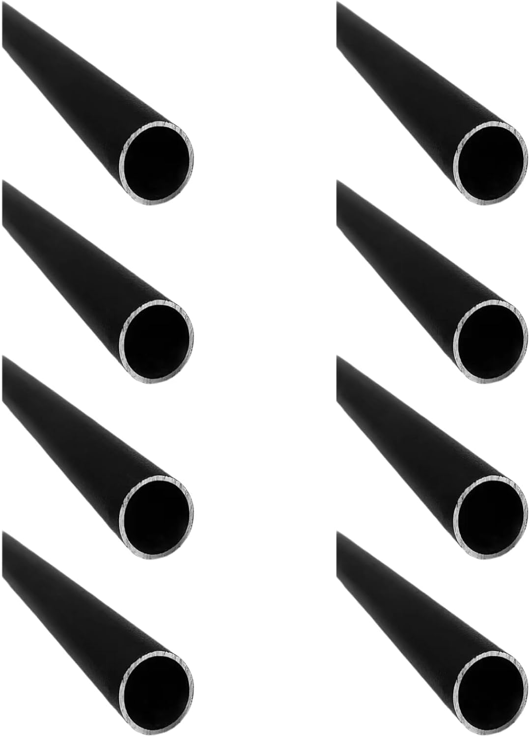 Black Aluminum Round Tubing OD 25mm ID 21mm WT 2mm 2800mm Long 8 Pack, Black Color Aluminum Round Tube OD x ID x WT x L 0.98 x 0.83 x 0.08 x 110.24" inch (Appr) 8Pcs