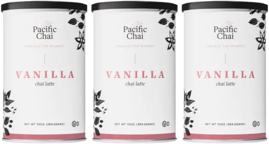 Pacific Chai Vanilla Chai Latte Mix, 10 oz. (Pack of 3)